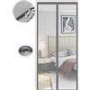 WENT Zanzariera Magnetica per Porte 80 x 195 cm, Tenda Magnetica Zanzariera Porta, Nessun Attrezzo Richiesto, Facile da Installare, Adatto a Bambini e Animali Domestici, Grigio Puro