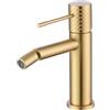 NOLUXA IMEX - Rubinetto Bidet Dorato | Rubinetto Monocomando Bidet Bagno Colore Oro Spazzolato | Rubinetto Bidet con Miscelatore Acqua Calda/Fredda | Rubinetteria Bidet | Facile Installazione | Serie Genova
