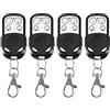 IDOR STORE 4 Telecomandi Universali Cancello Automatico Frequenza 433,92 Mhz Codice Fisso Radiocomando portachiavi per auto garage porta cancello