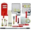 ROTIX Set completo di pittura | 20 pezzi per dipingere pareti e soffitti | Rullo di vernice pennello pellicola di copertura nastro adesivo asta telescopica e pratico aiuto