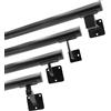 Natural Goods Berlin Set corrimano tube - metallo nero 300 cm e 4 supporti per corrimano - corrimano nero esterno - ringhiera per scale interno in metallo - resistente alle intemperie verniciato a
