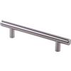 Emuca 9158051 Maniglia per mobile diametro Ø12mm, CC 160mm, Acciaio, Nichel satinato