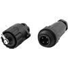 Aexit AC 400V 16A 4 pin Maschio Femmina Aviation Connector Joint Adapter Black w Weaterproof Cap ID: 529691