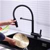 XJTNLB Rubinetto Abbattibile Cucina con Doccetta Rubinetto Sottofinestra Nero Rubinetti Cucina Flessibile Miscelatore Monocomando Lavello