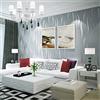 HDE Moderno Semplice Elegante Curva Wave Stripe TV Sfondo Soggiorno Divano Non Tessuto Non Incollato Carta Da Parati Argento Grigio 1.73' W x 32.8' L