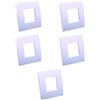 Electron CONFEZIONE DA 5 PLACCHE IN TECNOPOLIMERO, COMPATIBILE CON VIMAR ARKE', 2 MODULI/POSTI, COLORE BIANCO, RETTAGOLARI, SQUADRATE, ALTA QUALITA', DESIGN ELEGANTE E MODERNO, PER INTERRUTTORI/PRESE