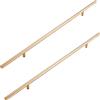 SZLXJMFL Maniglie per Mobili Oro, Maniglie per Armadietti Lunghe, Finitura Anodizzato | Solida lega di Alluminio, Lunghezza: 48-1000mm Maniglie a T, 2 pezzi Maniglie per Cassetti Oro-600mm/23.6in