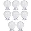 tooloflife 8 Pomelli per Porta in Cristallo, 29mm Maniglie a Sfera per Porta in Vetro Trasparente Hardware con Vite per Mobili Casa Armadio Cassettiera (Satinato)