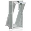 Fuchs Design Anta di ventilazione in lamiera d'acciaio bianca (217x435x90 mm) per 2 blocchi di vetro (19x19x8 cm) - con meccanismo di trazione