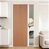 yurstcggh Porte soffietto da interno Porta a fisarmonica Porte Pieghevoli Invisibili Interne Per Cucin,Adatto per armadi/corridoi/camere da letto/balconi/cucine/bagni Marrone 90×200cm