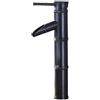 XDSMB Miscelatore Lavabo Bagno Alto Bambù Rubinetto a Cascata Vintage per Lavabo Rubinetto Ottone Monoforo,nero Retro