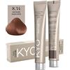KYO Colore per capelli 100ml + ossigeno 150 ml by kyo, AMMONIA FREE E PPD FREE con collagene Marino e cheratina (8.34 Biondo Chiaro Dorato Rame)
