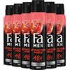FA Deodorante spray da 150 ml Men Attraction Force, confezione da 6 scorte annuali, 6 x 150 ml