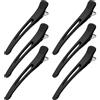 MNFPSJB 6 fermagli per capelli professionali per acconciature, antiscivolo, senza traccia, con fascia in silicone, fermagli per capelli da salone e casa, per parrucchieri, donne, uomini, colore nero, 10,9 cm