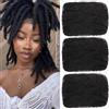 Mscat 3 fasci di capelli naturali Black Afro Kinkys Bulk Human Hair For Dreadlocks, dreadlocks Extension Braiding Twist Afro Kinky Human Hair For Locs Mini Twists Braiding Afro Kinky Hair 30g Pack (1B