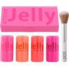 Naapesi 4 Blush Stick con Pennello - Blush Liquido a Lunga Tenuta, Waterproof e Non Untuoso, Idratante e Sfumabile, per Guance, Occhi e Labbra, per il Contorno del Viso, Set per Tutti Tipi di Pelle
