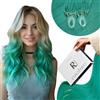 RUNATURE Extension Microring Capelli Veri Verde 35cm 25g 25s #Teal