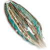 WEIWOGU Coda di cavallo elastica con dreadlock, extension per capelli stile boho con perline, facile da applicare in un minuto grazie all'elastico, leggera, disponibile in diversi colori (#D)