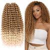 Ser Mulher Extension Capelli Sintetici, Ricci per Crochet Braids, Lunghe: 65 cm - Peso: 340 g - Extension Capelli Clip, Ricci Morbidi Effetto Naturale, Honey Platinum Blonde, RITMO