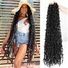 Duoduo Beauty Butterfly Locs - Extension per capelli all'uncinetto, 76 cm, pre-loop, effetto invecchiato, con farfalla