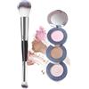 Joyeee Blush Palette per contouring ed illuminante, contouring viso 3 in 1, fard rosa per guance, tavolozza per trucco in polvere illuminante con pennello e specchietto, compatta impilabile