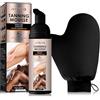 Dongcill Autoabbronzante in Mousse (60ml), Autoabbronzante con applicatore a guanto per il corpo, Autoabbronzante Viso e Corpo, crema autoabbronzante viso, per un'abbronzatura rapida e naturale senza
