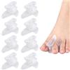 Eclove Separatori per Dita, 4 Paia Distanziatore Dita, SEBS Stecca Ortopedica Alluce Valgo, Cuscinetto Traspirante L'avampiede, Adatto Tutte Scarpe, per Donne e Uomini, Taglia Unica