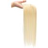 QRSTUVXZY Topper for capelli umani da 16 pollici for donne, base in seta svizzera traspirante da 3 * 4 pollici con clip in pezzi di capelli 110 densità(60)