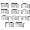 FRCOLOR 10 Pezzi Pettine per Chioma Vintage in Ferro Nero 20 Denti per Acconciature DIY Accessori Eleganti da Donna