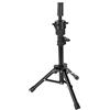 Wakects Supporto Regolabile per Testa Manichino, Treppiede in Metallo per Parrucca Cosmetologia, Nero, per Allenamento Parrucchiere