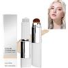 Generico fondotinta in stick che cambia colore,crema bianca cangiante,con pennello,double-end waterproof long-lasting concealer,natural look moisturizing,correttore copertura totale (Chiaro)