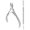 Generisch STALEKS - Pinza per cuticole Classic 10 & Staleks Pusher per cuticole Smart 50 Type 2, set professionale per cuticole e cuticole, ideale per la rimozione di manicure e cuticole