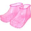 GALPADA Scarpe per Pediluvio 1 Paio Stivali Termici per Massaggio Piedi Facili da Usare per Tutti Tipi di Persone Adatte a Casa e Viaggio Rosa