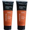 FEI FAN MASCHERA FLASH 1 Minuto, Trattamento Intensivo Rinforzante, con Cheratina e Arginina. Per Capelli Fragili e Secchi 190ml. (2 Unità)