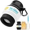 Solar Buddies Bundle da Viaggio Grab & Go, Clip Moschettone e Spazzolino - Singolo Nero Completo - Applicatore Solare Ricaricabile a Spugna Roll-on per Bambini, Adulti e Famiglie - 100ml