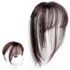 Agatige Clip in Frangia Per Capelli Umani da Donna, Estensioni dei Capelli 3D Frangia Francese Posticci Bang Frangia Curva Per L'uso Quotidiano
