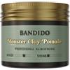 Bandido Monster Clay Pomade 125 ml - Cera per capelli da uomo, opaca, clay e pasta opaca con forte tenuta, nessuna lucentezza, styling clay per texture, slick back & acconciature moderne