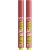 NYX Professional Makeup Fat Oil Slick Click Balsamo Labbra Tonalità 18 Profile Pic Colorato Idratante Effetto Lucido a Lunga Tenuta 12h con Olio di Avocado Lampone e Camemoro - 2 Balsami Labbra