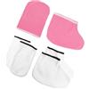 FOMIYES Set 4 Paia di Guanti e Calzini per Mani e Piedi in Poliestere Funzione Termica, Facili da Pulire, per Uso Domestico o Saloni di Bellezza Professionali