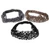 HAMPPLIES Fascia Larga Elegante Pizzo e Perle per Chioma Grigi, Accessorio Multifunzionale e Plastica, 3 Pezzi per Donne Uso Quotidiano ed Eventi Formali