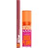 NYX Professional Makeup Duck Plump Gloss Lucidalabbra Colore 12 Bubblegum Bae 7ml + Duck Plump Plumping Lip Liner Matita Labbra Colore 03 Flirty Flip Rimpolpante con Zenzero e Peperoncino - Set da 2