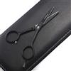 JIESENYU Giappone 440c forbici da parrucchiere 10,2 cm / 12,7 cm / 5,5 forbici da barba professionali (nero 10,2 cm forbici da taglio)