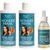 ALOHALABS Kit Capelli Lisci e Rinforzati Wonder Mask 2x200ml + Spray 100ml