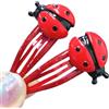SXRQ Fermaglio per capelli da ragazza/corda rossa a forma di coccinella stereo, corda elastica per adolescenti, accessori per lo styling, cravatte in tessuto antiscivolo, cravatta colorata per sottile