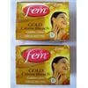 FEM 2 FEM Herbal Gold Cream Bleach Wt Real Gold Golden Glow Natural Fairness 26g X 2 by Fem