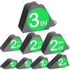 CR8GR8 Pettini per tagliacapelli da 7,6 cm, protezioni per tagliacapelli da 1 e 1/4, 1 e 1/2 e 5,1 cm, Mega NO.16 NO.12 NO.10 adatto per la maggior parte dei tagliacapelli Wahl (8 pezzi Mega Set, grigio)