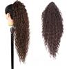 Ser Mulher Extension Coda Di Cavallo ELENA con Pinza Capelli Ricci 70 cm. Aspetto Naturale (6 Light Brown)