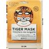Generico Tiger Mask (SET 3PZ) Maschera Viso Levigante | Con Estratto di Mela, Tea Tree Oil e Acido Ialuronico | Maschera in Tessuto 25 ml | Pelle Luminosa e Purificata
