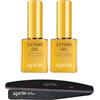 APRÉS Apres Extend Gel - Set per la cura delle unghie, 2 pezzi, con lima curva e buffer per unghie
