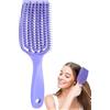 Shenrongtong Spazzola lisciante per capelli curva, per ridurre i capelli lisci e ricci, facile da pettinare, per bagno, parrucchiere